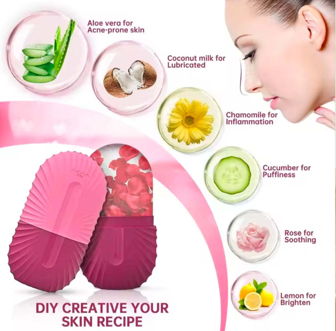 Instant Cooling Facial Ice Roller for Puffy & Tired Skin❄️